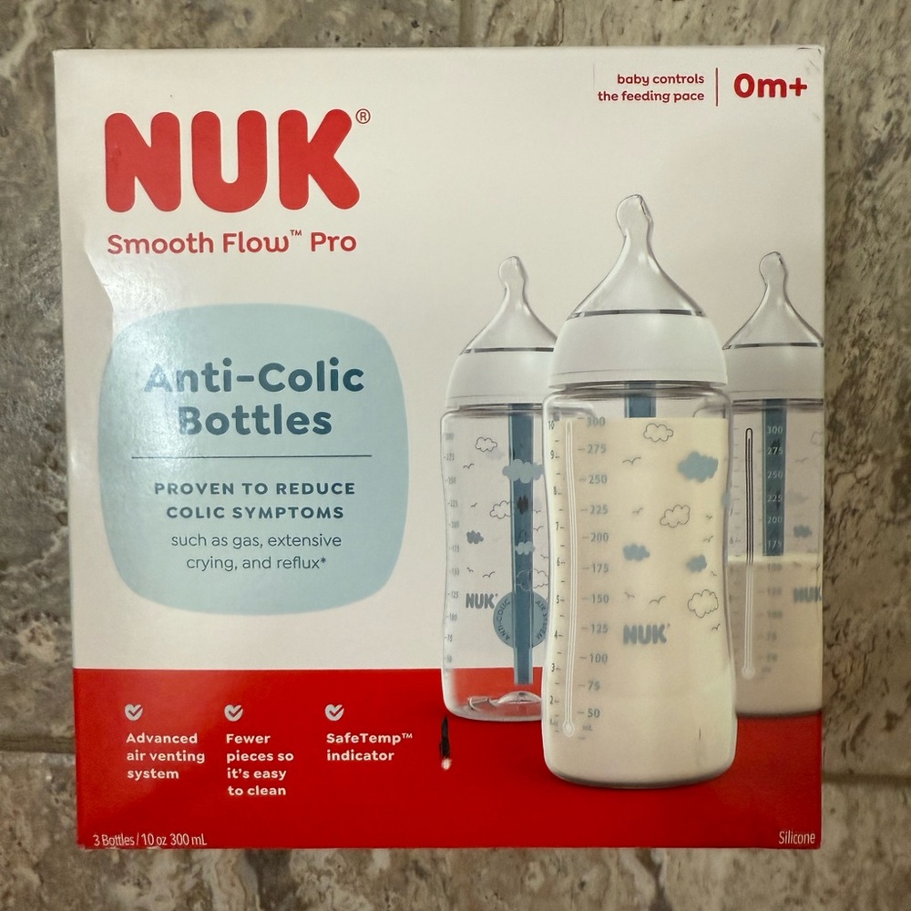 NWT NUK Smooth Flow Pro Anti-Colic Baby Bottles